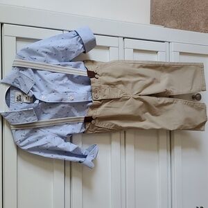 Boys 24m Baby B'gosh suspenders set